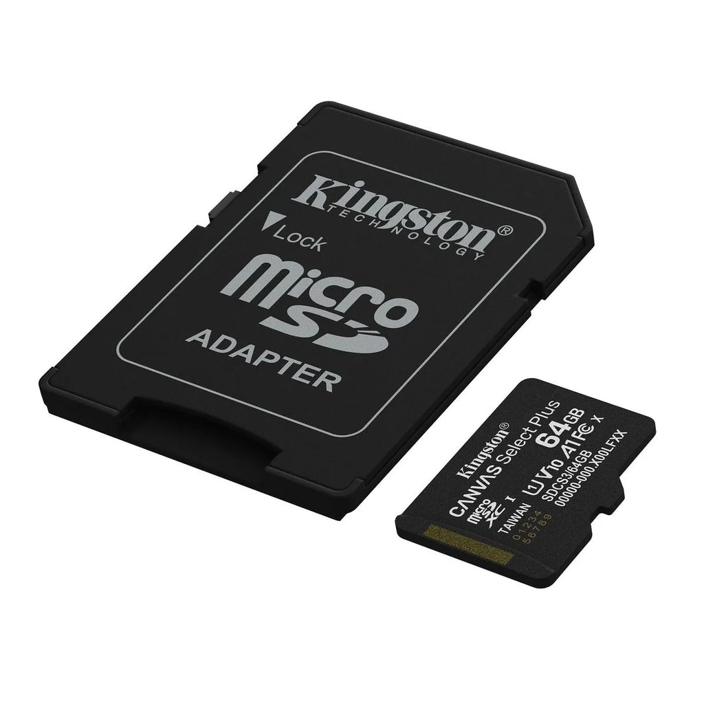 Kingston Canvas Select Plus Gen3 Card de Memorie microSDXC 64GB 150MB/s A1 cu Adaptor