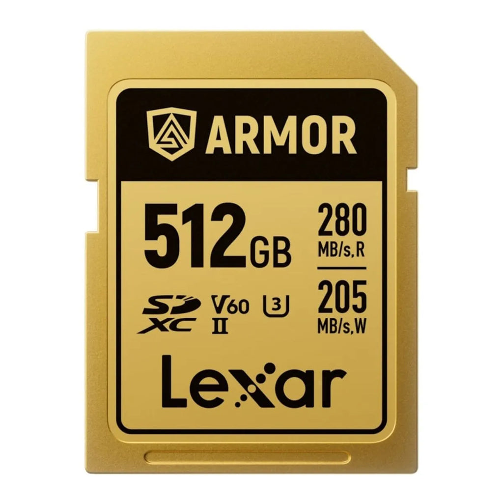Lexar ARMOR Gold Card de Memorie SDXC UHS-II 512GB Otel Inoxidabil