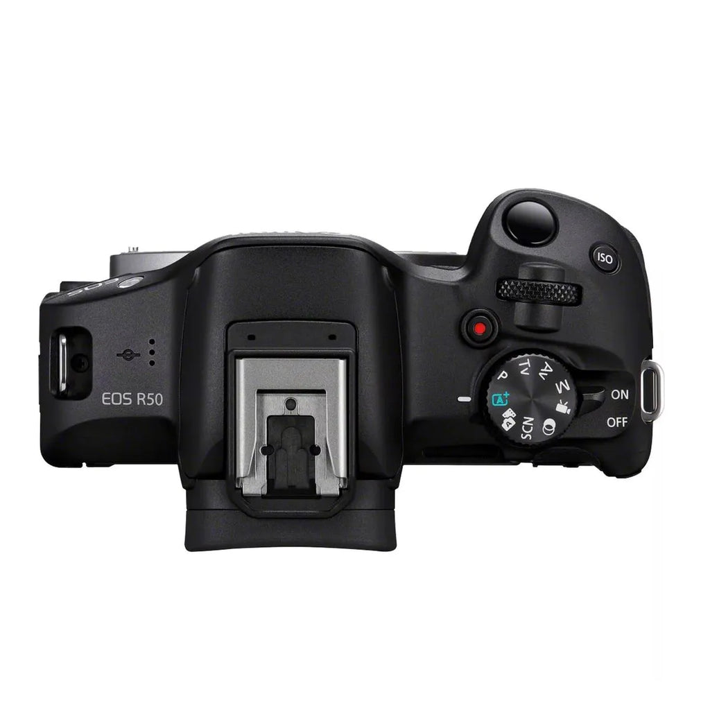 Canon EOS R50 Aparat Foto Mirrorless Kit Creator cu Obiectiv RF-S 18-45mm F4.5-6.3 IS STM Negru