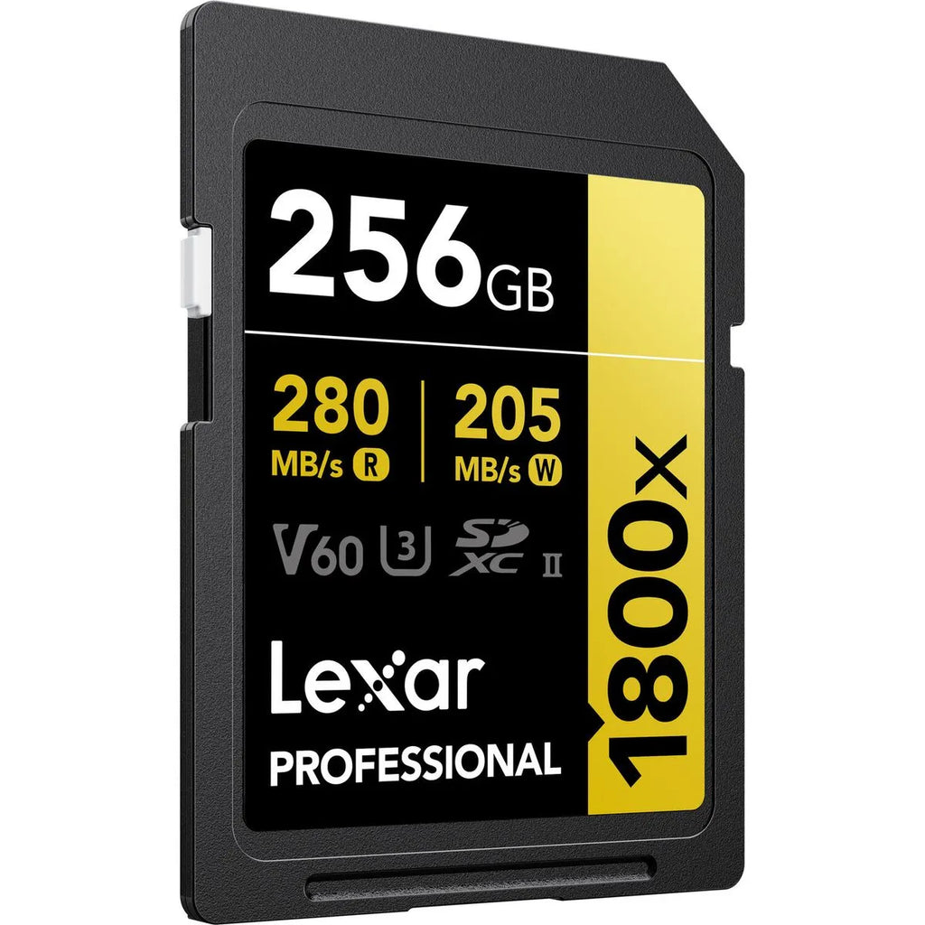 Lexar Card de Memorie SDXC Professional UHS-II BL 1800x 256GB V60 Gold