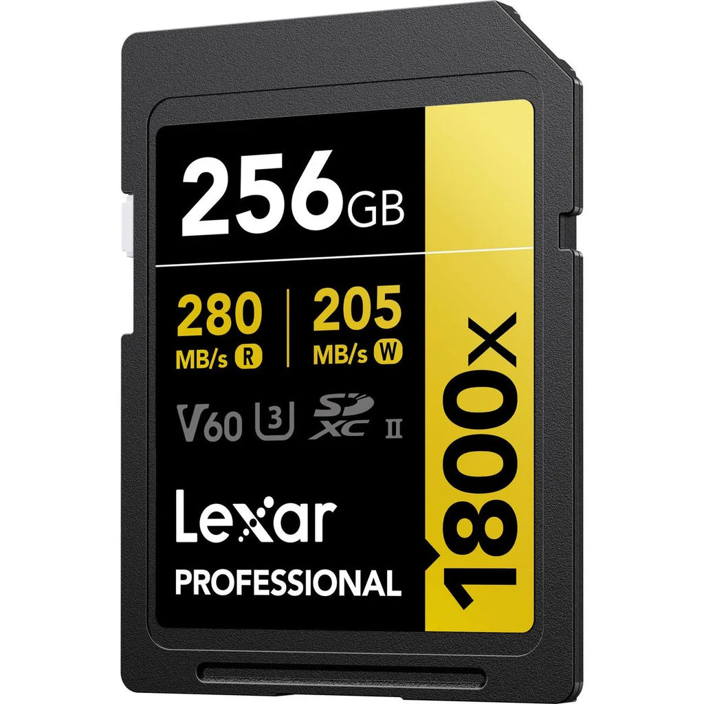 Lexar Card de Memorie SDXC Professional UHS-II BL 1800x 256GB V60 Gold