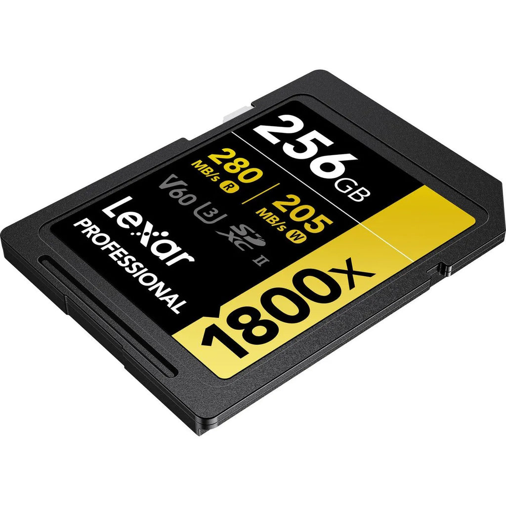 Lexar Card de Memorie SDXC Professional UHS-II BL 1800x 256GB V60 Gold