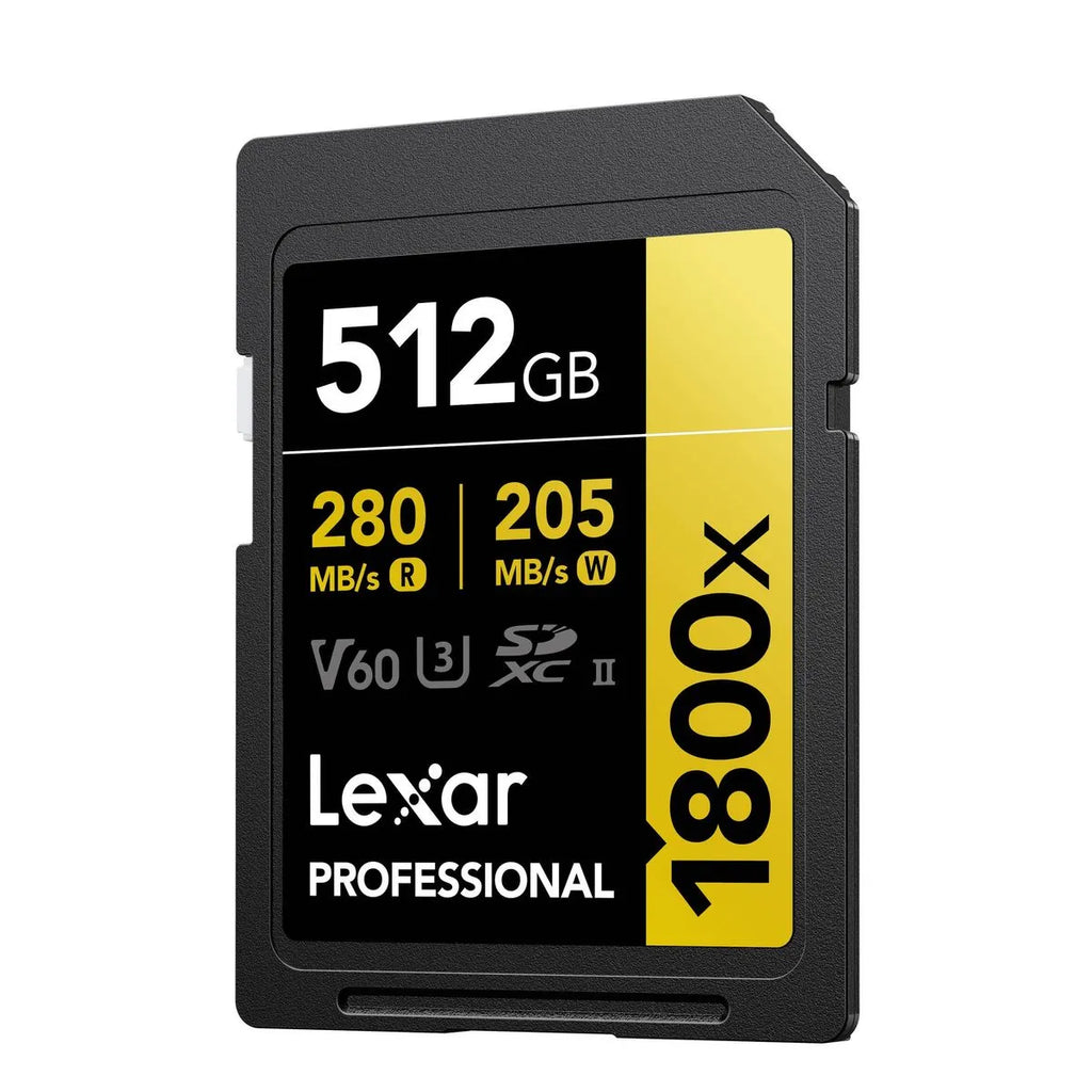 Lexar Card de Memorie SDXC Professional UHS-II BL 1800x 512GB V60 Gold