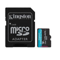 Kingston Canvas Go Plus SDCG4 Gen4 Card de Memorie microSDXC 256GB 200MB/s U3 V30 cu Adaptor